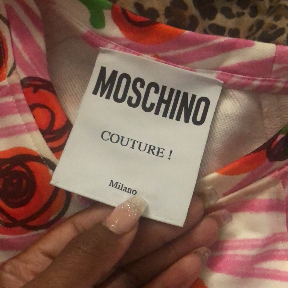 MOSCHINO PINK ROSE DRESS - Picture 7 of 7